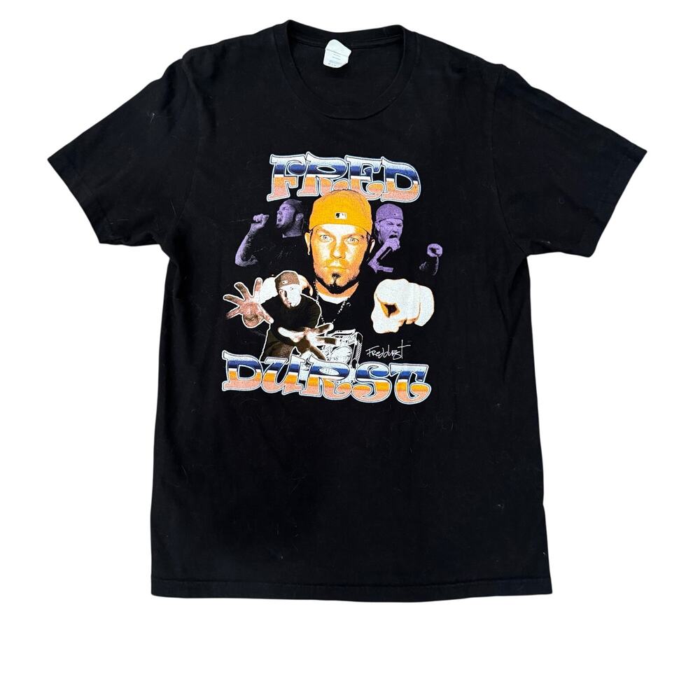 Fred Durst Limp Bizkit Graphic T Shirt Mens Medium Black Nu Metal Rap Rock Tee